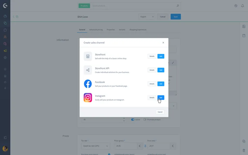 Neuen Verkaufskanal in Shopware anlegen